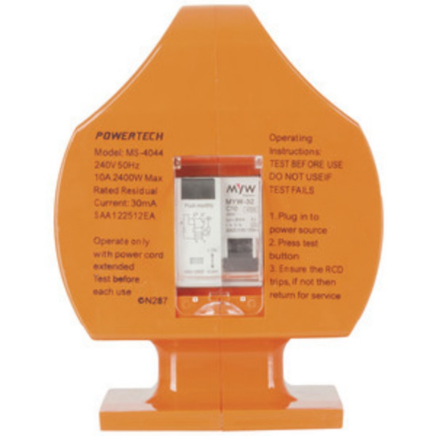 Picture of Portable 15A to 10A Mains Plug Adaptor with RCD