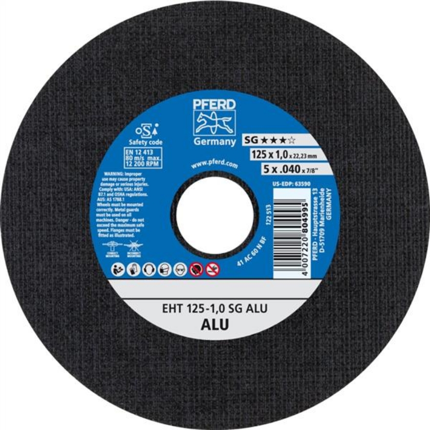 PFERD Aluminium Cutting Disc 125x1.0mm 25Pk