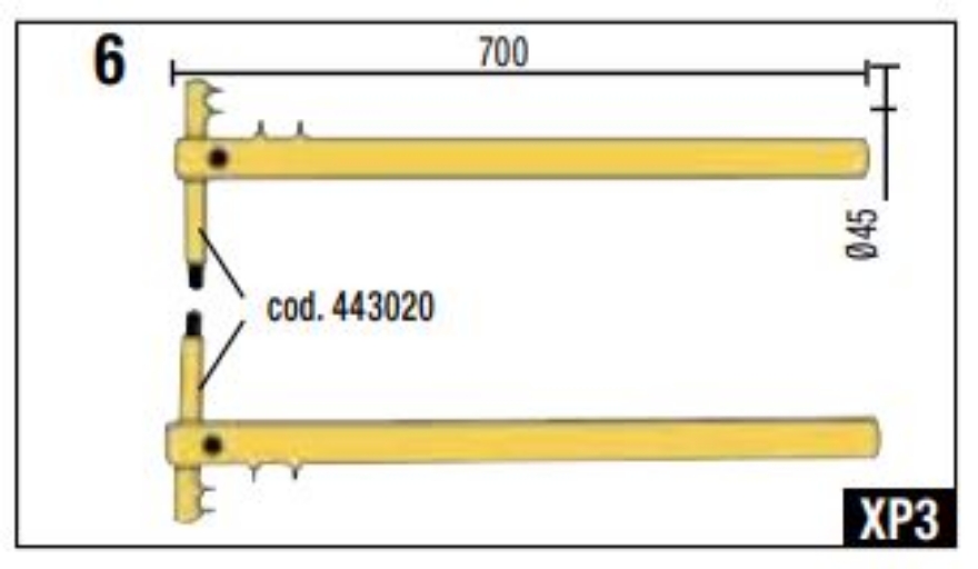 Telwin 803102 Spot Welding XP3 Straight Arm Set 700mm