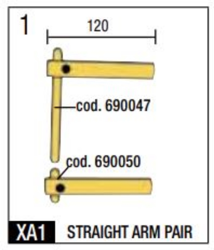 Telwin 803151 Spot Welding XA1 Straight Arm Set 120mm