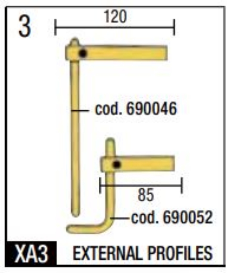 Telwin 803158 Spot Welding XA3 External Profile Arm Set 120mm