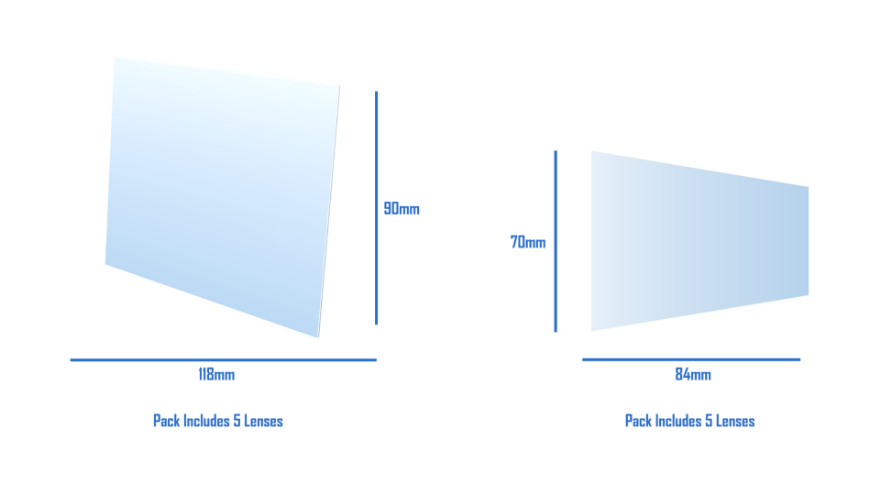 Strata Inside Lens 118x90mm & 84x70mm 5Pk