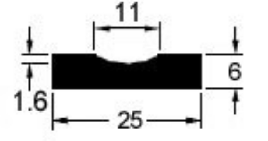 Promax 1G42-R Ceramic Weld Backing 11.1mm x 1.6mm 12M Box