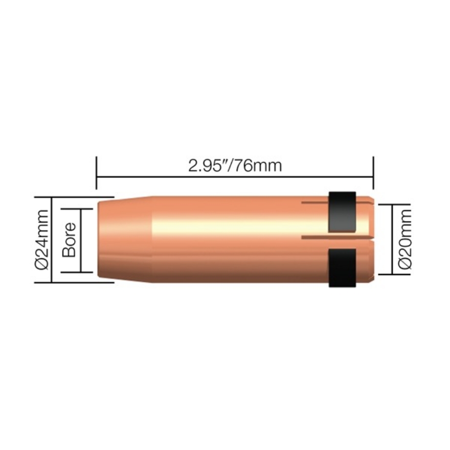 Binzel Style MB501 Conical Nozzle