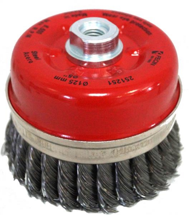 Fecin Twist Knot Steel Cup Brush 125mmxM14