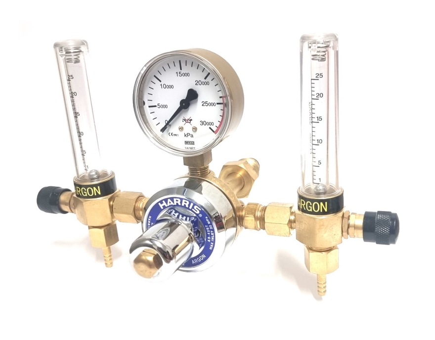 Harris 821 Twin Flowmeter Argon Regulator