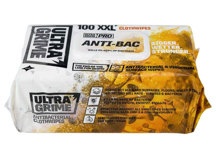 Ultragrime Life Anti-Bac Wipes 80Pk