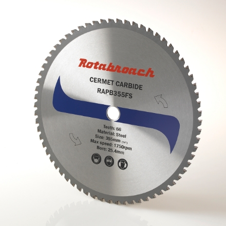 Rotabroach 355mm Cermet Carbide Dry Cutting Blades