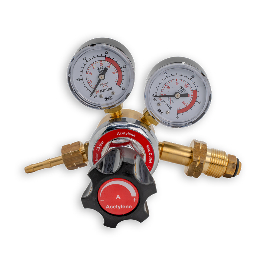 Strata GR105AC Acetylene Twin Gauge Gas Regulator