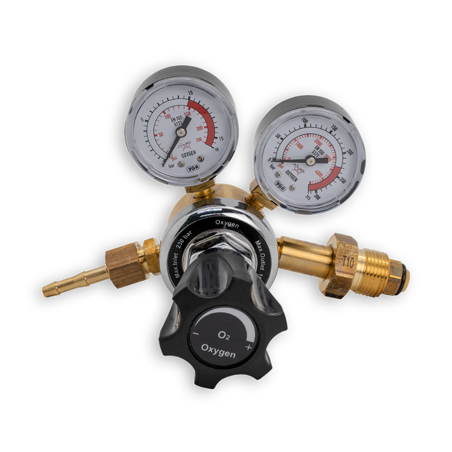 Strata GR105OX Oxygen Twin Gauge Gas Regulator